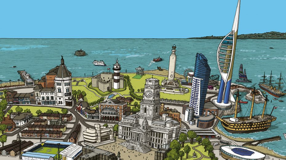 Illustration of Portsmouth for the annual Comic Con